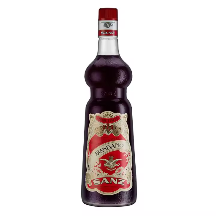SIROPE DE ARANDANOS SANZ 1 LITRO sin alcohol ideal para cócteles - 1