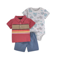 Nueva ropa infantil de verano para niños, bebés y niños pequeños, pantalones cortos de manga corta, camisetas, trajes de tres piezas. - details 44