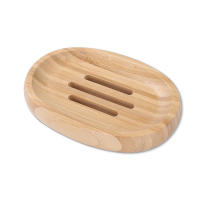 Porta Saboneta De Bambú Natural Madera Soporte Para Baño Almacenamiento Portátil Placa Caja Contenedor Decoración Del Hogar - details 4