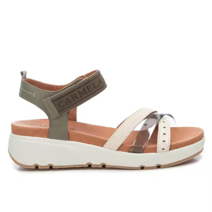 Carmela Sandalias de cuña KAKI de color Caqui - 1