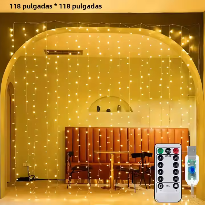 Luces De Enredadera LED Para Decoración De Navidad Y Fiesta Control Remoto USB 3/4/6 Metros Adecuadas Para Dormitorio Y Hogar - 1