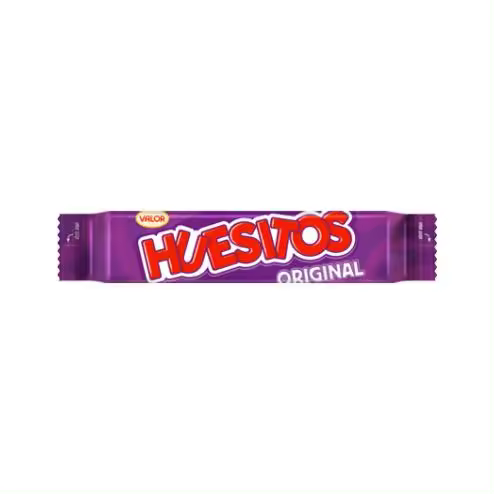HUESITOS - Barrita de Barquillo con Chocolate con Leche - Relleno de Cacao - Caja de 48 Unidades - 1
