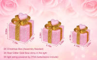 Caja De Regalo Forma De Corazón Rosa Con Luz Para Decoración De Bodas Y Fiestas Decoración De Dormitorio Arreglo De Ambiente! - details 2