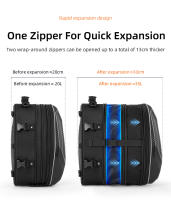 Bolsa De Motocicleta Para Asiento Trasero Impermeable Con Funda De Lluvia Y Diseño De Fibra De Carbono Bolsa De Almacenamiento Rígida Para Viaje Y Casco De Motocicleta - details 4