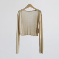 Chaqueta De Punto Para Mujer Protección Solar Delgada De Seda Helada Abrigo Corto De Verano Con Capucha Estilo High Street - details 4