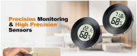 Mini Higrómetro Termómetro Digital LCD Medidor De Humedad Y Temperatura Para Interior Con Pantalla Redonda Ajustable a Fahrenheit O Celsius - details 1