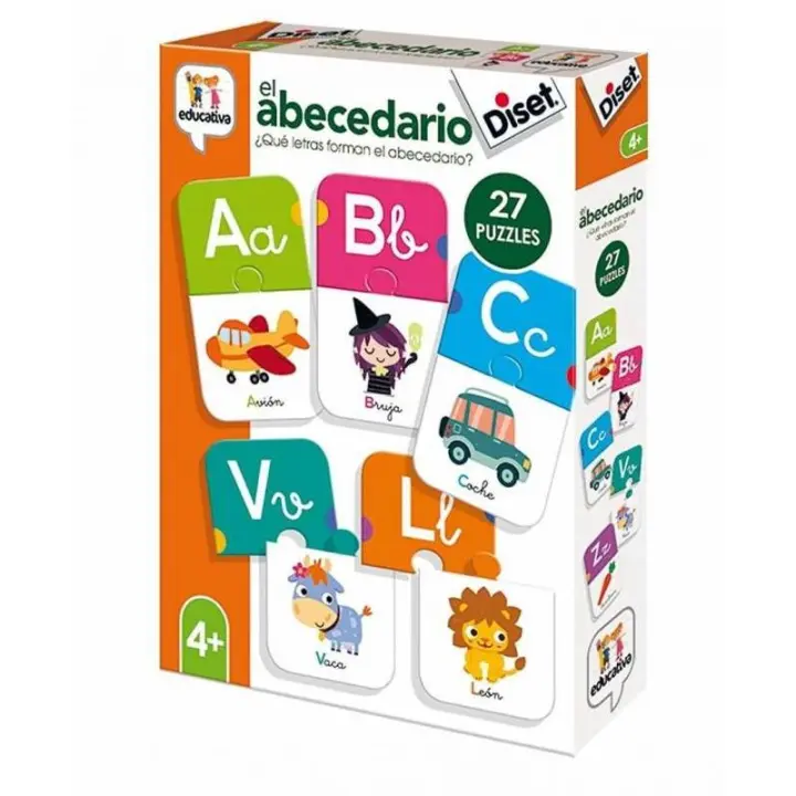Diset Juego Educativo Abecedario - Aprende las Letras en Mayúsculas y Minúsculas - 1