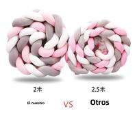 Protector De Cuna Para Bebé Con Nude Y Trencita Almohadilla De Cojín Anticolisión Decoración De Habitación Infantil 1M/2M/3M/4M - details 2