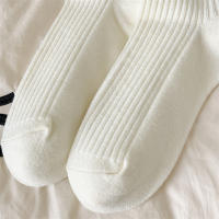 Calcetines Retro Para Mujer Estilo Japonés Otoño Nuevo Color Sólido Calientes Para Casa Simples Ciclista Transpirables Casuales Rayados Sueltos - details 13