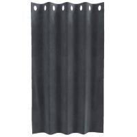Cortinas Blackout con Ojales 2 pcs de Terciopelo Gris Claro - details 3