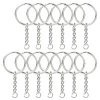 30PCS Anillo De Split Con Cadena Y Anillos De Salto Plata Metal Partes Abiertas Y Conector Para Joyería DIY Unisex - details 1