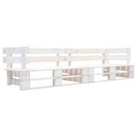 vidaXL Sofá de jardín de palets 2 plazas madera en color Gris/Marrón claro/Negro y más | acolchados duraderos para sofás de jardín terraza exterior - details 4