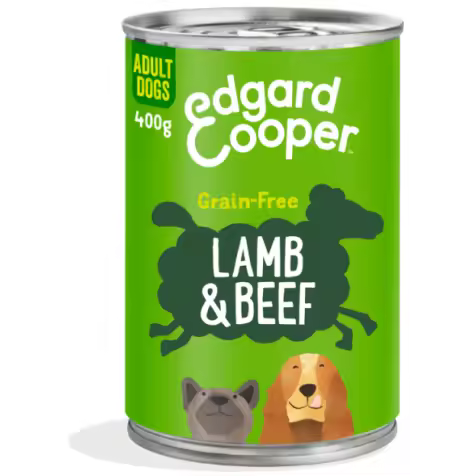 Edgard & Cooper Adult Grain Free Cordero Y Ternera Perro Latas 400 Gr - 1