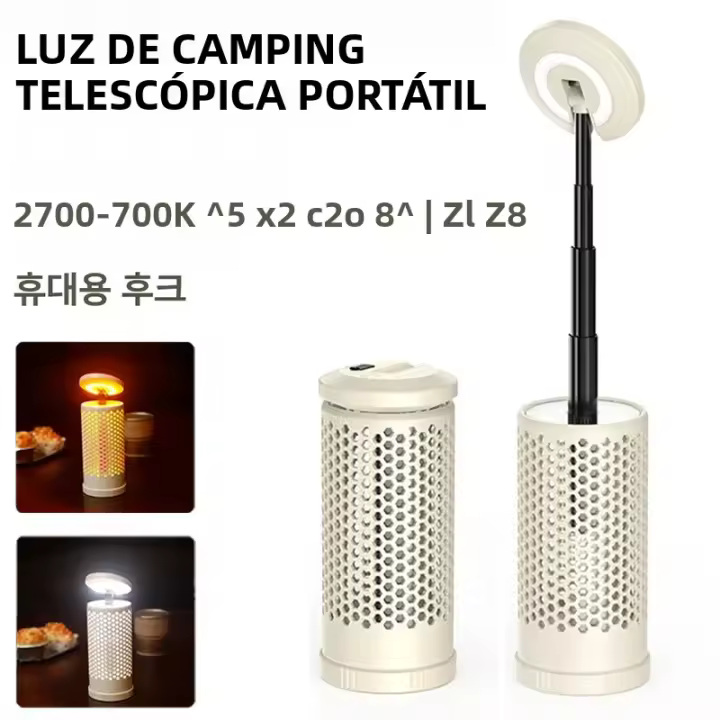 Lámpara De Camping LED Recargable USB De Doble Color Con 4 Modos Linterna Atmosférica De Ambiente Para Exterior Y Colgante - 1