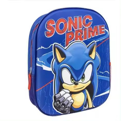 Mochila Escolar Infantil Sonic 3D - Ideal para la Vuelta Al Cole - 1