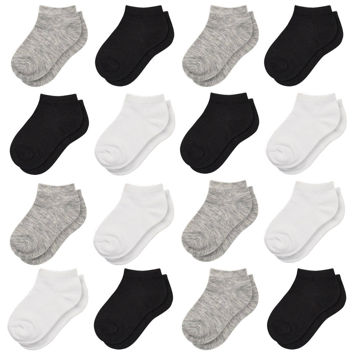 16 Pares De Calcetines De Tobillo Para Niños Y Niñas De 1 a 13 Años Calcetines Escolares De Corte Bajo Unisex Para Todas Las Estaciones