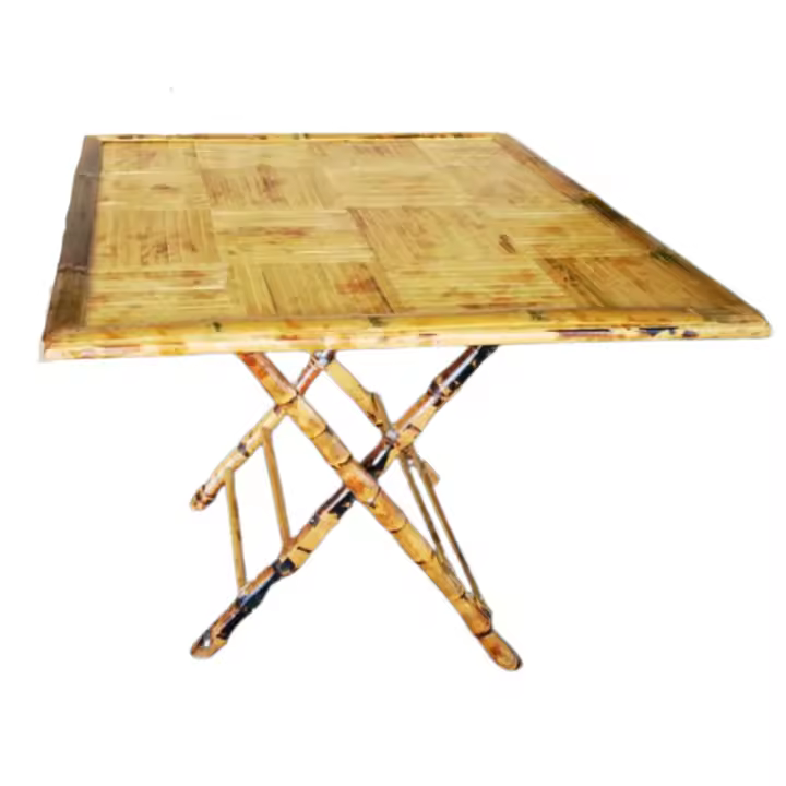 Destello S.L. Mesa profesional plegable diseño eventos cuadrada Bambú 90 x 90 x 74 cm - 1