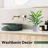 Pequeñas Plantas Artificiales En Maceta Para Decoración De Escritorio De Oficina Baño Hogar Estilo Bonsái Material Plástico - details 5