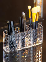 Organizador De Maquillaje Transparente De Acrílico Porta Pinceles Y Labiales Reutilizable Contenedor De Escritorio Caja De Almacenamiento Para Cosméticos - details 9