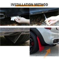 Nuevo 4PcsSpoiler De Parachoques Trasero Universal Para Coche Protección Del Parachoques Anticolisión Diseño Curvo Color Fibra De Carbono Negro - details 7