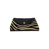 Cartera de Cuero con Estampado de Cebra,Piel de ante,, monedero ,tarjetera, billetera brillante,larga de cuero Granulado ,Piel Vacuno, hecho en Italia, piel auténtico,accesorio trendy ,vintage,,regalo para mujer - details 3