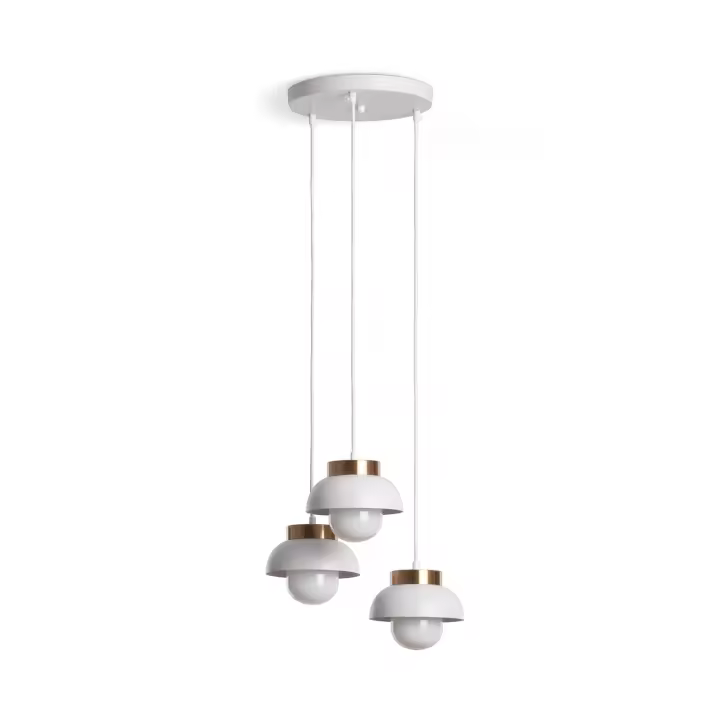 Ledkia Lámpara Colgante Metal Tri Geri Blanco - 1