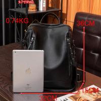 Mochila De piel auténtica para mujer, bolso de viaje de alta calidad, informal, de hombro, 2023 - details 29