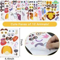 Juego Educativo Para Niños Y Niñas De 12 Hojas Puzles DIY De Animales Faces Divertidos Y Educativos Regalos Para Niños - details 3