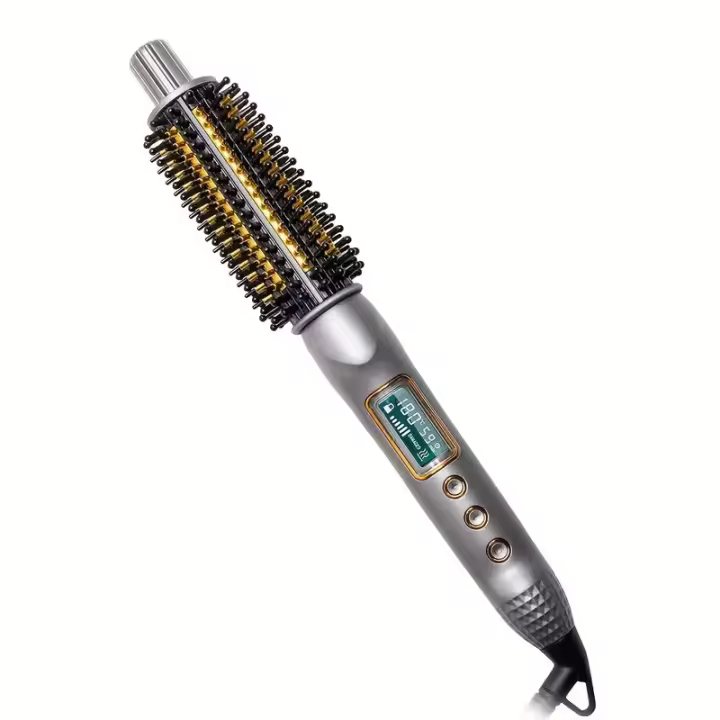 Peine Térmico Redondo Caliente Peine de Ondulación Volumizante con Pantalla LCD Peine de Iones de Cerámica 32mm para Belleza y Accesorios de Cabello - 1