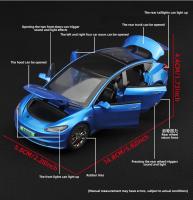 Nueva 2024 Tesla Model 3 En Miniatura 1:32 Coche De Juguete De Aleación Con Sonido Y Luz Metal Casting Para Niños Vehículo - details 2