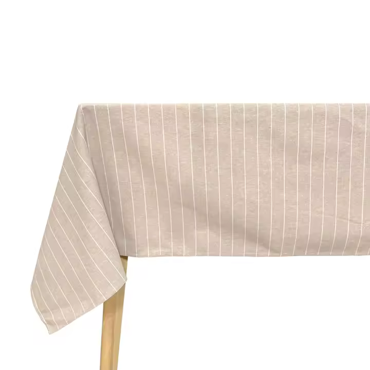 EL CABALLO - Mantel de algodón/poliéster BAEZA 140x140 cm beige.  Fabricado en España. - 1