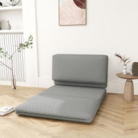 Sofá convertible 3 en 1, tapizado, moderno Estilo, Tecnología, experiencia inteligente, ajustable de 15 ° a 160 °, acabado aterciopelado, Sofá Cama tapizado, dormitorio, Hall de estar, gris Claro, capacidad de carga 240 kg - details 0