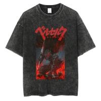 Camiseta De Verano Berserk Para Hombres Estilo Casual Vintage Con Estampado Gráfico Anime Visceral Camiseta Hip Hop Para Calle - details 13