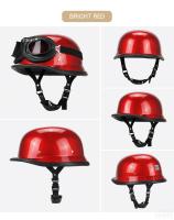Casco De Motocicleta Medio De Cuero Aleman Vintage Casco Moto Moto Pilot Biker DOT Certificación Unisex Tamaños S-XXL - details 8
