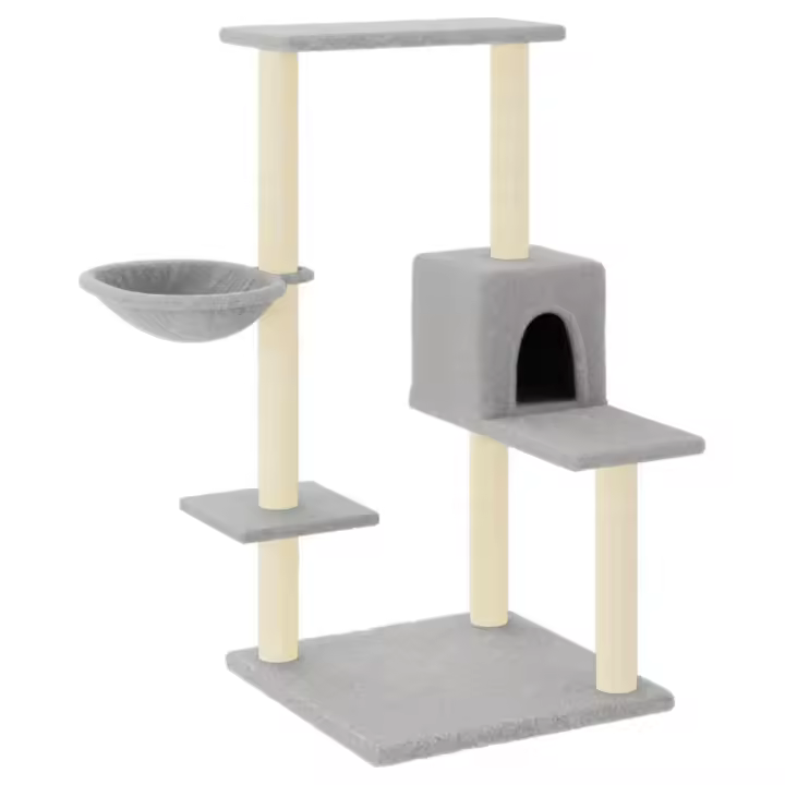 Rascador para Gatos with postes de ISAL gris Claro 95 cm - 1