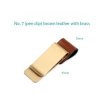 Porta Lápices De Cuero PU Vintage Con Clips De Metal Para Cuaderno Anotador Y Planificador Porta Lápices De Bronce Para Hojas Sueltas Marcadores - details 5