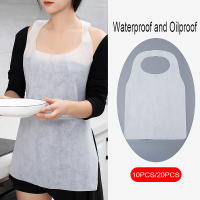10/20 Pcs Delantal Desechable Para Adultos Impermeable Y Anti-salpicaduras Para Cocina Y Limpieza Fabricado En Poliéster No Tejido - details 0