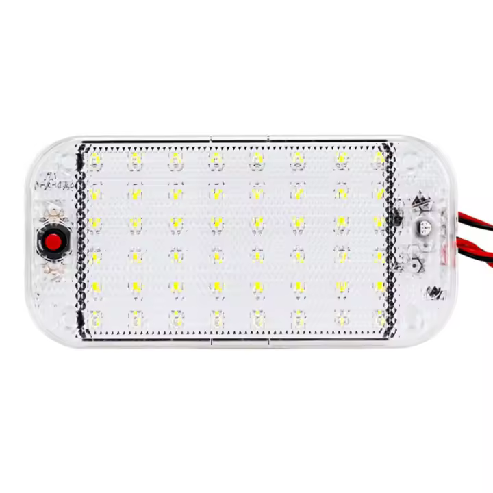 Barra De Luz Interior Para RV Camper Barco Con Interruptor ON/OFF 48 LEDs De Alta Brillo 12-85V Lámpara De Lectura Para Camiones - 1