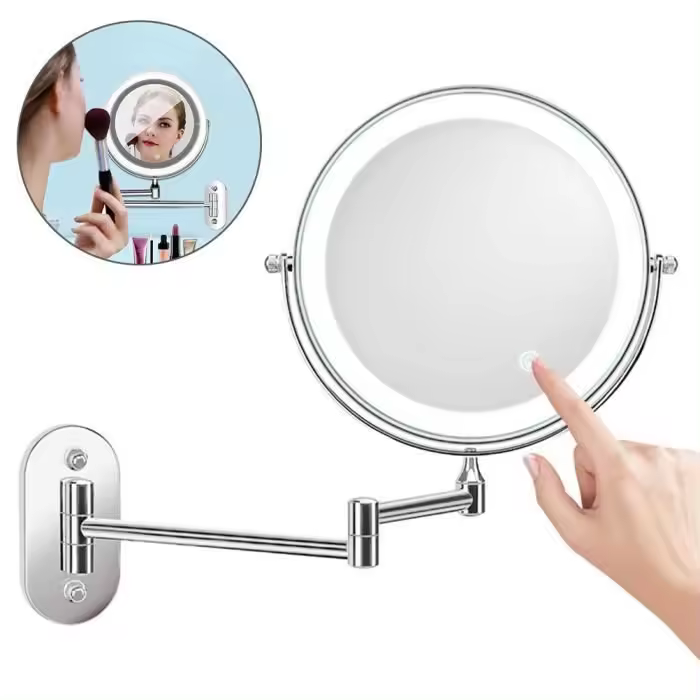 Espejo de Baño de pared con aumento de 5X y Luz LED regulable - 1