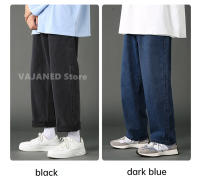 Nuevos Jeans Casuales Para Hombre 2024 Estilo Coreano Hip Hop Rectos De Pierna Ancha Pantalones Vaqueros Couple En Negro Y Azul Claro Cierre De Cremallera Talla Media - details 2
