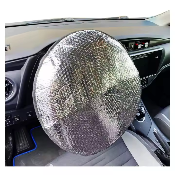 Funda Protectora Solar para Volante,Cubierta de parasol para volante de coche,Lámina de Aluminio para el Volante del Coche, Protección solar,Accesorio para el Volante - 1