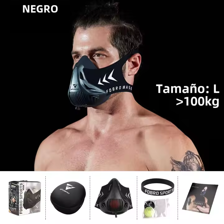 Máscara Deportiva De Filtro De Aire Para Entrenamiento De Fitness Correr Resistencia Cardio Endurecimiento Tamaños S M L - 1