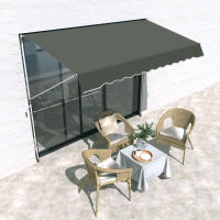 Outsunny Toldo Manual Retráctil para Exterior 300x150x170-280 cm Toldo Enrollable Altura Ajustable con Manivela Protección Solar para Terraza Balcón Jardín - details 1