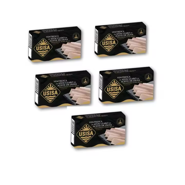 5 unidades - Filetes de Ventresca Atún Claro USISA 120gr. - 1