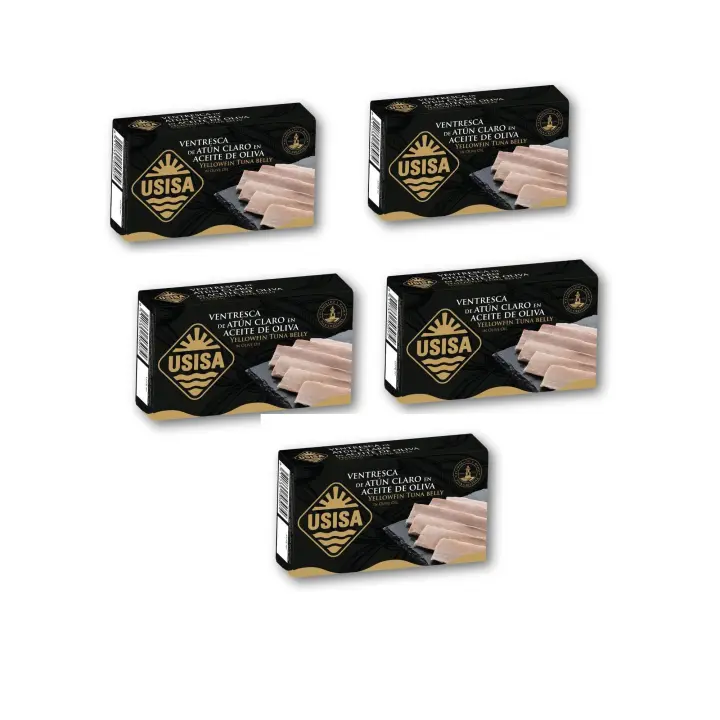 5 unidades - Filetes de Ventresca Atún Claro USISA 120gr. - 1