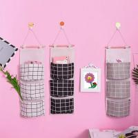 Bolsa de almacenamiento de 3 piezas con 3 bolsos, cesta de Tela, Bolsa de almacenamiento, organizador para dormitorio, baño, impermeable y elegante (negro/gris/Blanco) - details 3