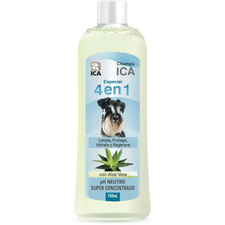 Champú 4 en 1 con Aloe Vera para perros 750 ml - 1