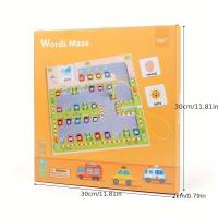 Juego De Mesa Magnético De Madera Con Laberinto Y Colores Juguetes Educativos Montessori Para Niños Actividad De Avión De Viaje - details 6
