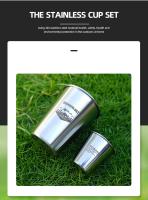 Juego De Copas De Acero Inoxidable 304 Para Camping Y Viajes 4/6/8PCS Copas Portátiles Para Agua Café Cerveza Picnic Barbecue - details 2
