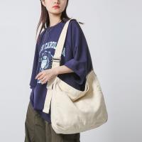 Bolso Bandolera De Lona Casual Para Mujer Y Hombre Gran Capacidad De Color Sólido Estilo Trendy Y Cool Para Estudiantes Y Adultos - details 8